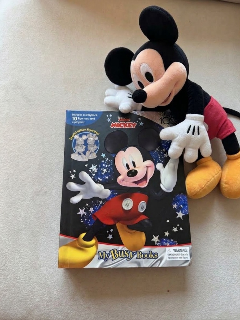 Limited EditionDisney Mickey My Busy Books Plush & Book Set - Black, Red, Yellow